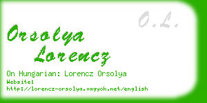 orsolya lorencz business card
